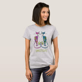 CAT LOVER | Abstracte geavanceerde Fancy katten T-shirt (Voorkant volledig)