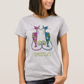 CAT LOVER | Abstracte geavanceerde Fancy katten T-shirt (Voorkant)