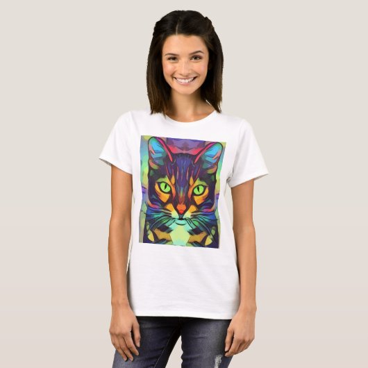 CAT LOVER ART T-SHIRTS (Voorkant volledig)