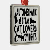 Cat Lover Auto Mechanic Metalen Ornament (Rechts)