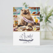 CAT Lover Bachelorette Party Bedankkaart (Staand voorkant)