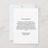 CAT Lover Bachelorette Party Bedankkaart (Achterkant)