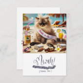 CAT Lover Bachelorette Party Bedankkaart (Voorkant / Achterkant)