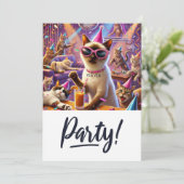 CAT Lover Bachelorette Party Kaart (Staand voorkant)