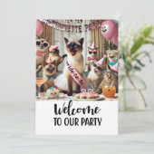 CAT Lover Bachelorette Party Kaart (Staand voorkant)