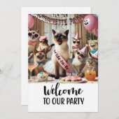 CAT Lover Bachelorette Party Kaart (Voorkant / Achterkant)