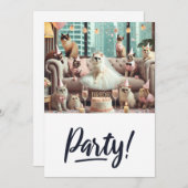 CAT Lover Bachelorette Party Kaart (Voorkant / Achterkant)