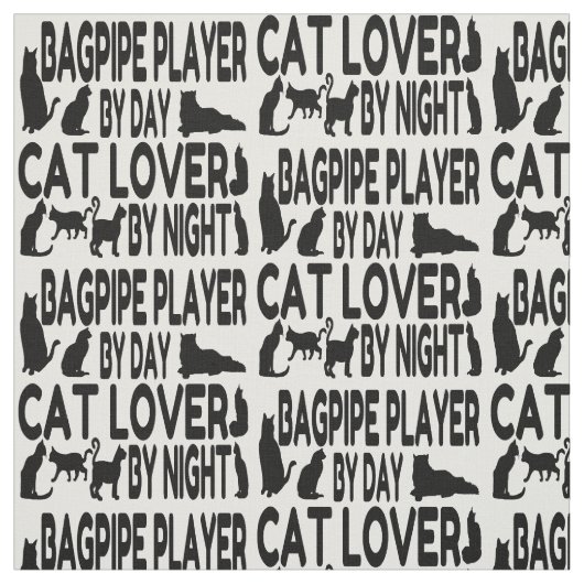 Cat Lover Bagpipe Player Stof (Swatch)