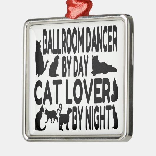 Cat Lover Ballroom Dancer Metalen Ornament (Links)