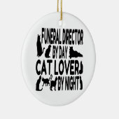 Cat Lover begrafenisondernemer Keramisch Ornament (Rechts)