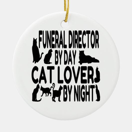Cat Lover begrafenisondernemer Keramisch Ornament (Voorkant)