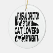 Cat Lover begrafenisondernemer Keramisch Ornament (Links)