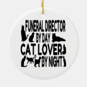 Cat Lover begrafenisondernemer Keramisch Ornament (Achterkant)