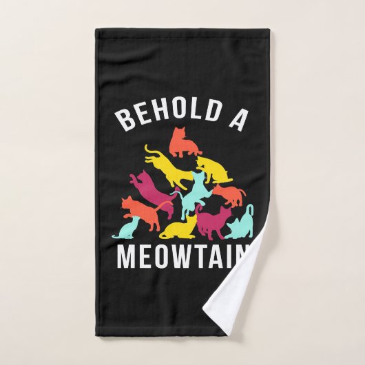 Cat Lover Behold A Meowtain Handdoek (Handdoek)