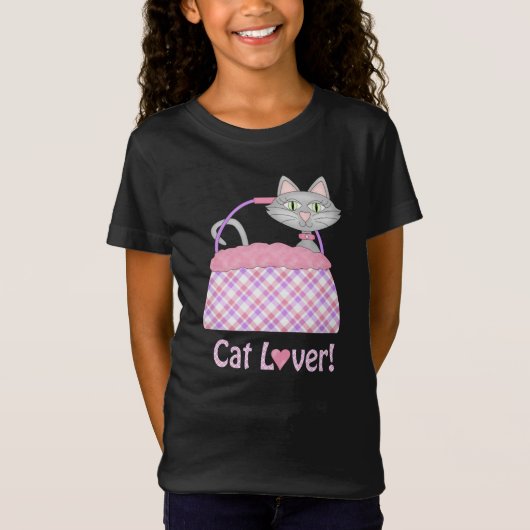Cat Lover Bella Jersey T-Shirt (Voorkant)