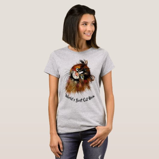 CAT LOVER | Beste kat-moeder ter wereld T-shirt (Voorkant volledig)