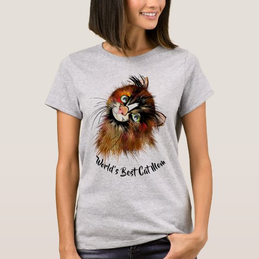 CAT LOVER | Beste kat-moeder ter wereld T-shirt (Voorkant)
