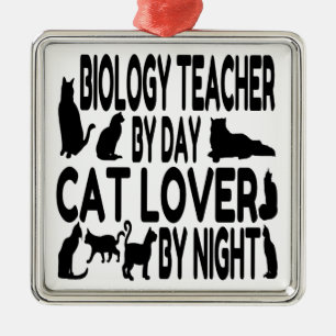 Cat Lover Biologie Leraar Metalen Ornament