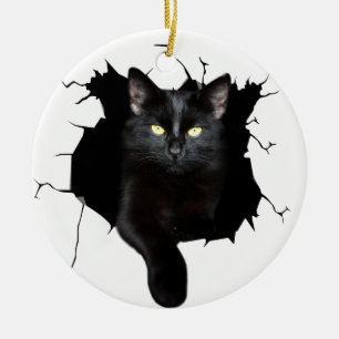 Cat Lover Black Cat Ornament