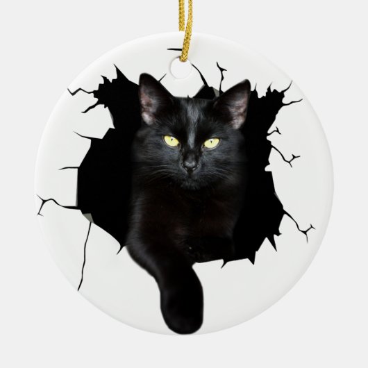 Cat Lover Black Cat Ornament (Voorkant)