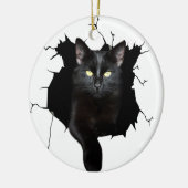 Cat Lover Black Cat Ornament (Links)