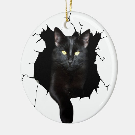 Cat Lover Black Cat Ornament (Links)