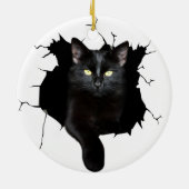 Cat Lover Black Cat Ornament (Achterkant)