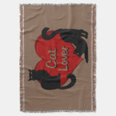 Cat Lover Blanket Le Chat Black Cat Throw Blanket Deken (Voorkant Verticaal)