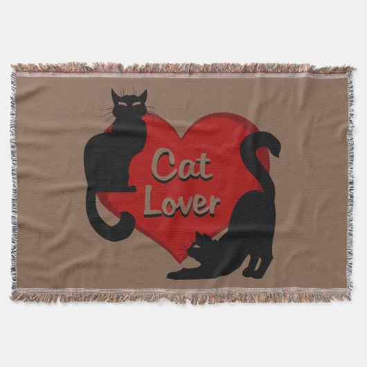 Cat Lover Blanket Le Chat Black Cat Throw Blanket Deken (Voorkant)