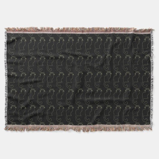 Cat Lover Blanket Le Chat Black Cat Throw Blanket Deken (Voorkant)
