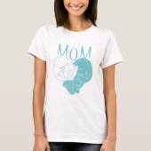 CAT LOVER | Blauwgroen kattemoeder T-shirt (Voorkant)