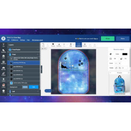 Cat Lover Blue Waterverf Galaxy Kinder Bedrukte Rugzak