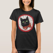 Cat Lover Bow Stropdas Rood Zwart Groen Aangepaste T-shirt (Voorkant)