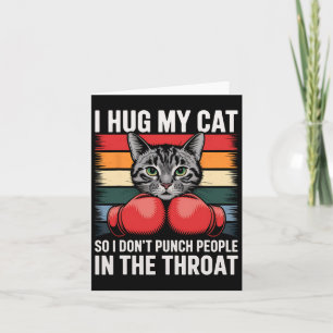 Cat Lover Boxing Fan I Knuffel Kat Grappige Kat Lo Kaart