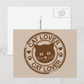 Cat Lover Briefkaart (Voorkant / Achterkant)