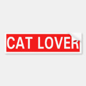Cat Lover Bumpersticker (Voorkant)