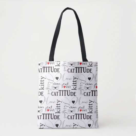 Cat Lover Canvas tas (Voorkant)