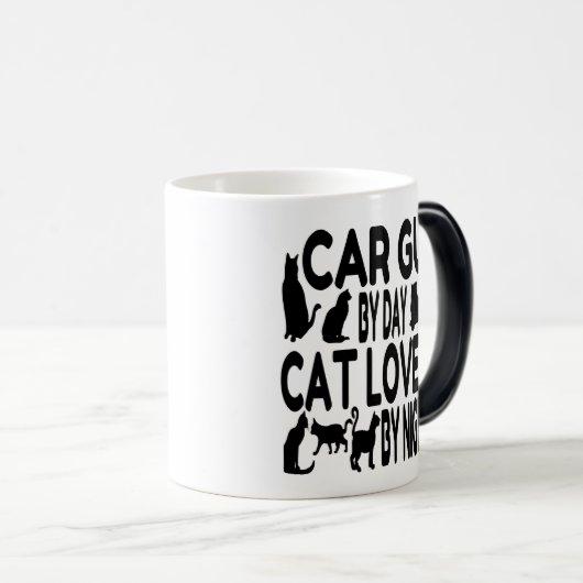 Cat Lover Car Guy Magische Mok (Voorkant rechts)