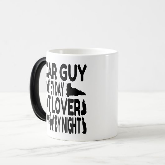 Cat Lover Car Guy Magische Mok (Voorkant links)