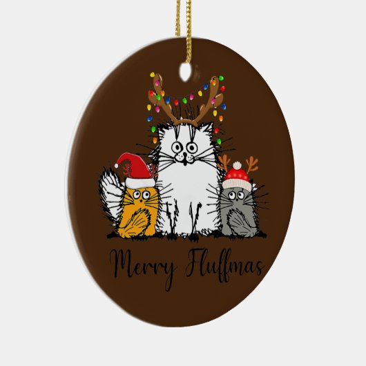 Cat Lover Cat mam Cat Pap Kerstmis Keramisch Ornament (Rechts)