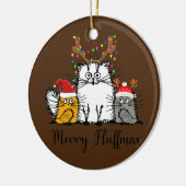 Cat Lover Cat mam Cat Pap Kerstmis Keramisch Ornament (Links)