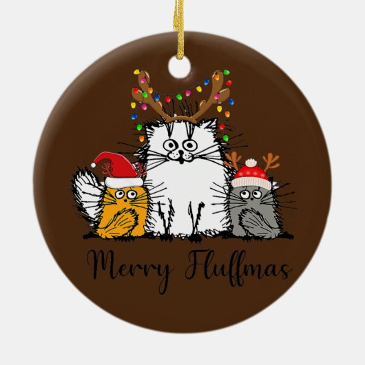 Cat Lover Cat mam Cat Pap Kerstmis Keramisch Ornament (Achterkant)