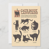 Cat Lover Cats Body Language Bedankkaart (Voorkant)