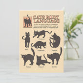 Cat Lover Cats Body Language Bedankkaart (Staand voorkant)