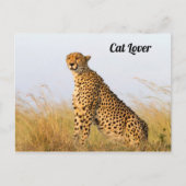 Cat lover cheetah foto briefkaart (Voorkant)