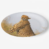 Cat lover cheetah foto papieren bordje (Gekanteld)