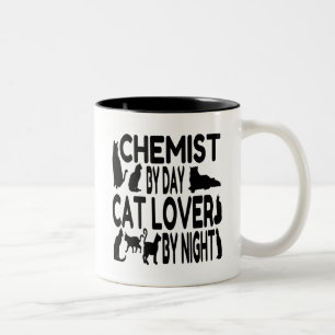 Cat Lover Chemist Tweekleurige Koffiemok