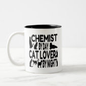 Cat Lover Chemist Tweekleurige Koffiemok (Links)