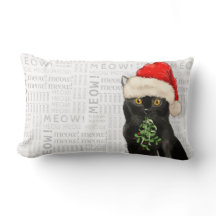 Cat Lover Christmas Black Bombay Santa Kat