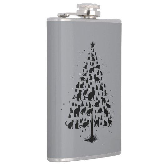 Cat Lover Christmas Tree 1 Heupfles (Rechts)